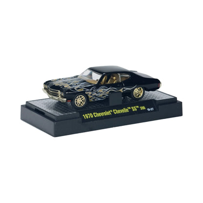 1970 Chevrolet Chevelle SS 396 - Black / Gold Graphics Chase (Box Version / Detroit-Muscle Packaging)
