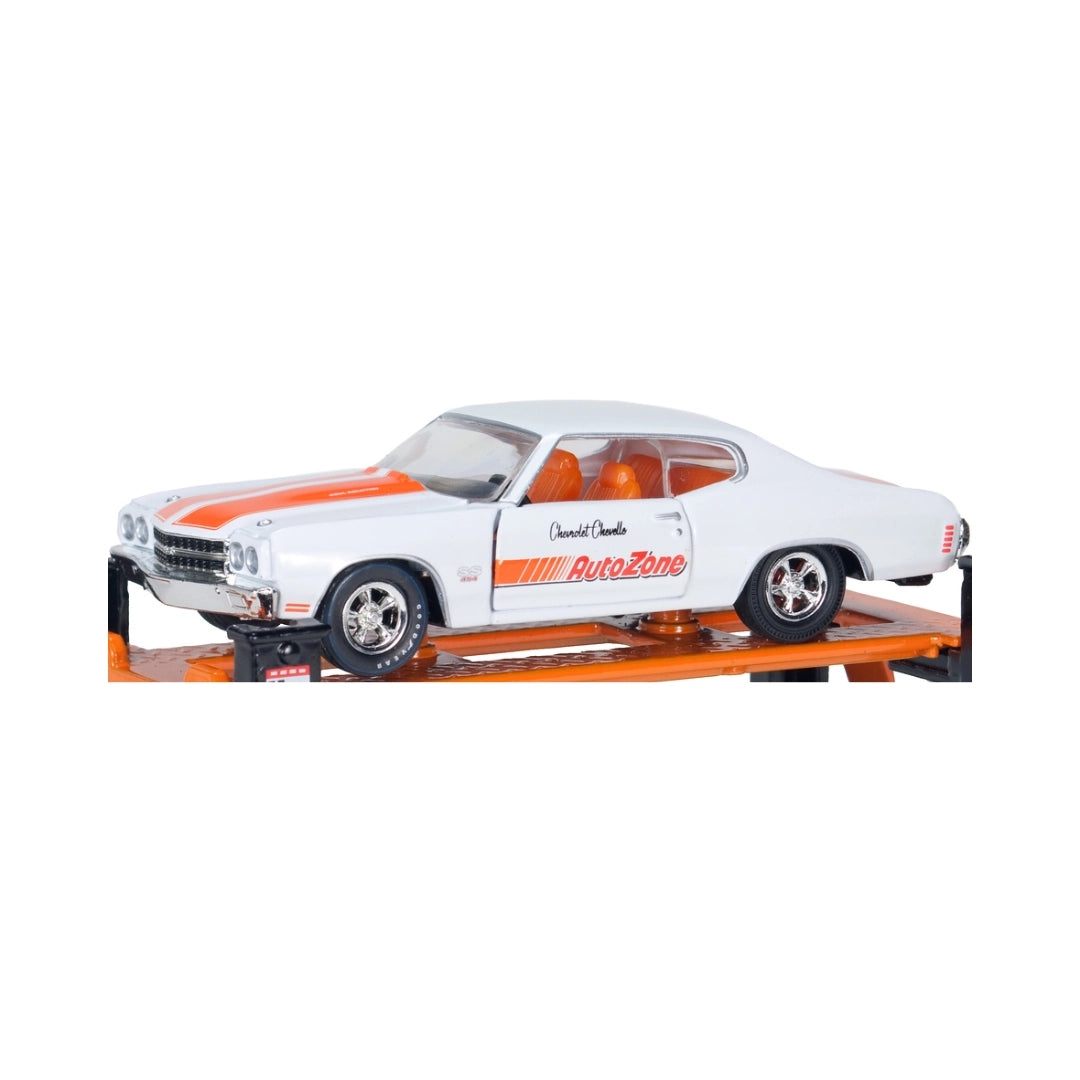 1970 Chevrolet Chevelle SS 454 - White / Orange AutoZone Graphics (Auto-Lift AutoZone Release 01)