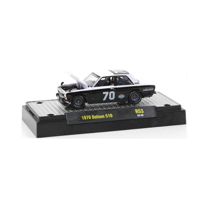 1970 Datsun 510 – Black and White Racing Livery (Model Kit and Black Lift)