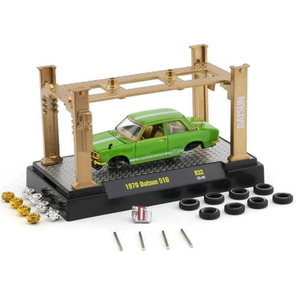 1970 Datsun 510 – Green (Model Kit and Gold Lift)