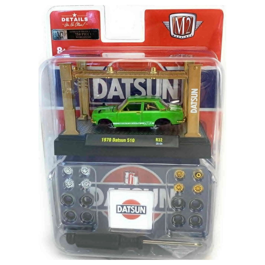 1970 Datsun 510 – Green (Model Kit and Gold Lift)