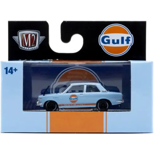 1970 Datsun 510 – Gulf Livery (Black Rims and Light Blue Body)
