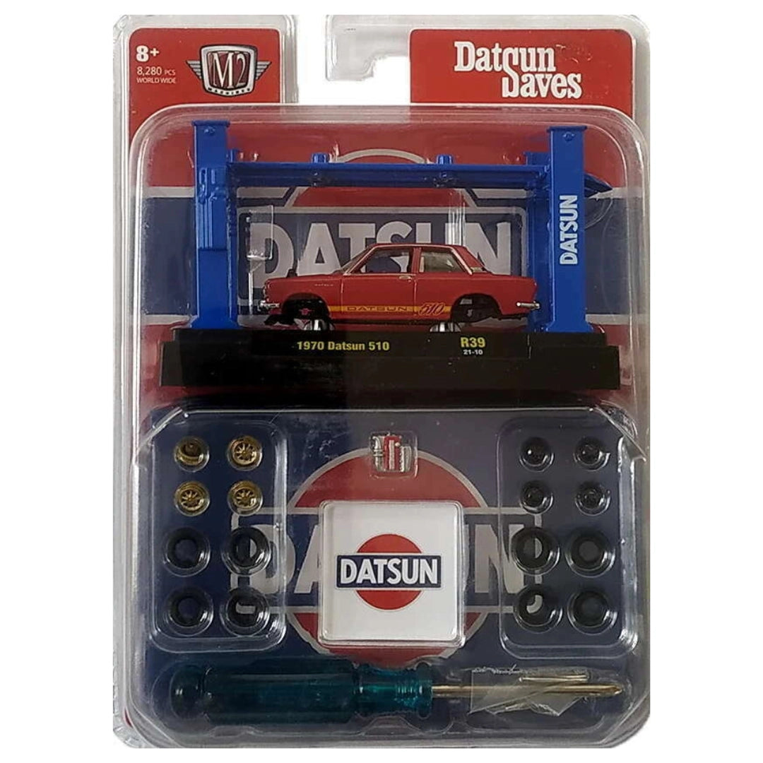 1970 Datsun 510 – Red (Model Kit and Auto Lift)