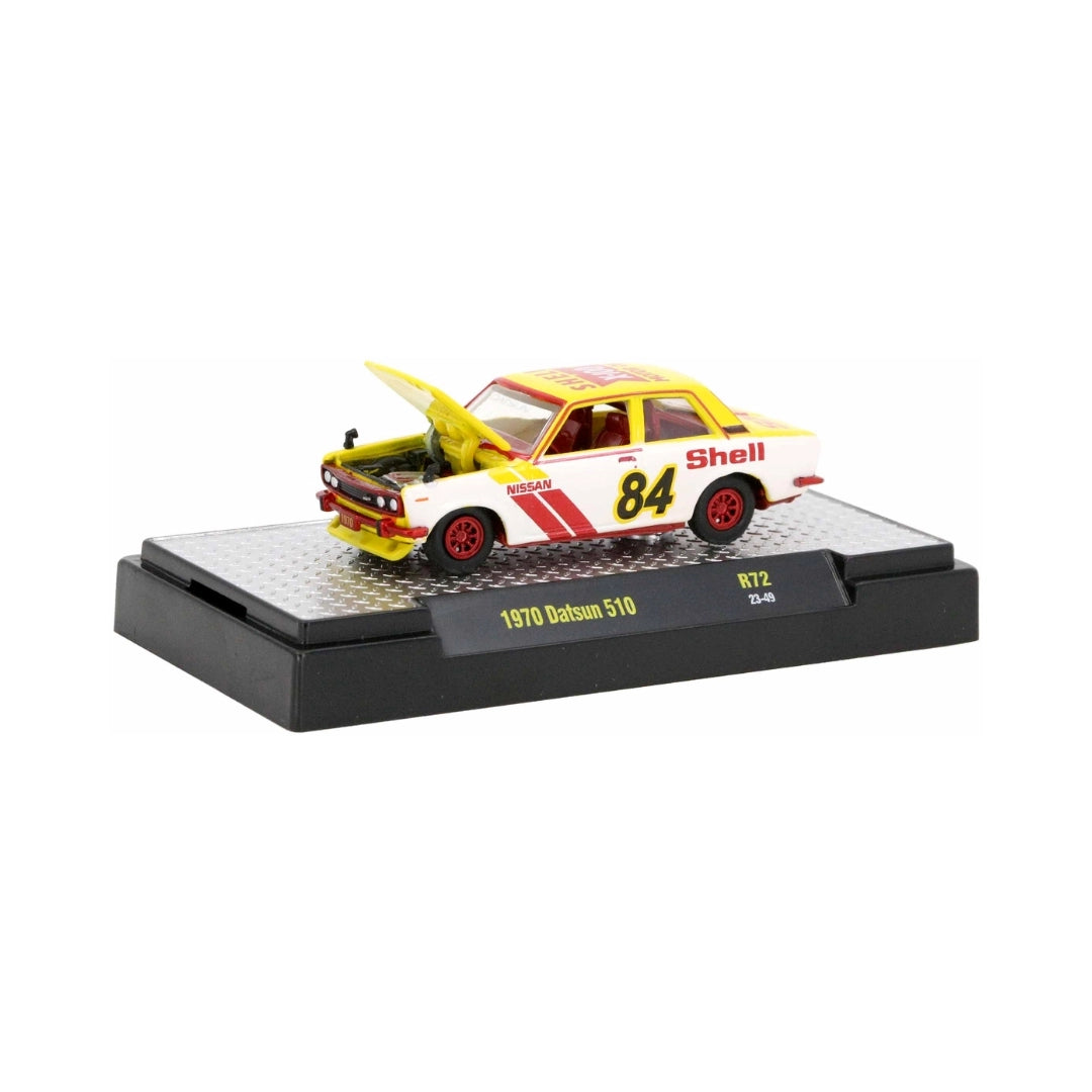 1970 Datsun 510 – Shell Livery (Red Chrome Rims and Red Interior)