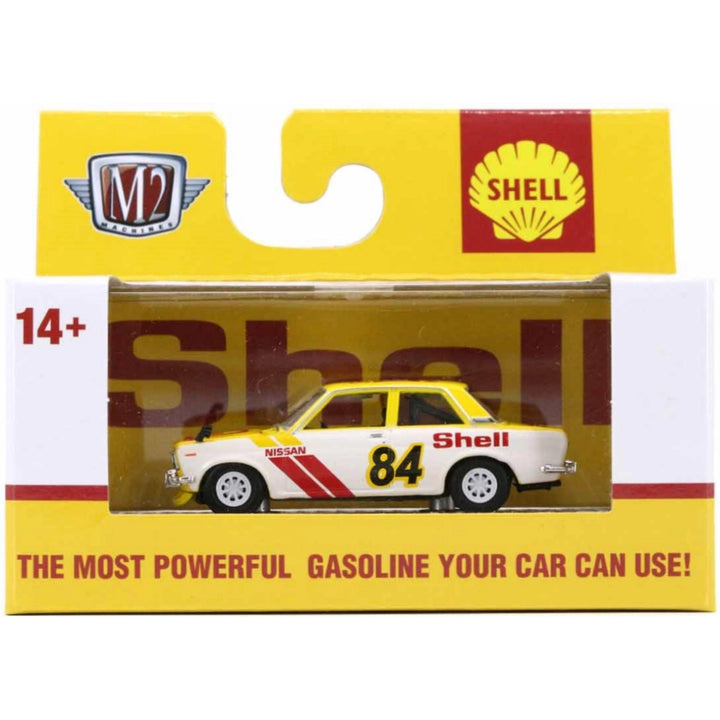 1970 Datsun 510 – Shell Livery (White Rims and Black Interior)