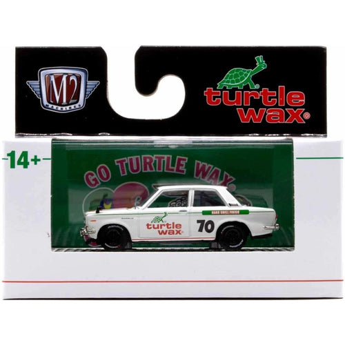 1970 Datsun 510 – Turtle Wax Livery (White Body and Black Rims)
