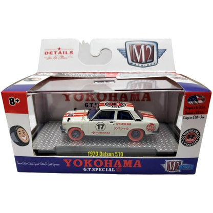 1970 Datsun 510 – White Racing Livery (Red Rims and Red Graphics)