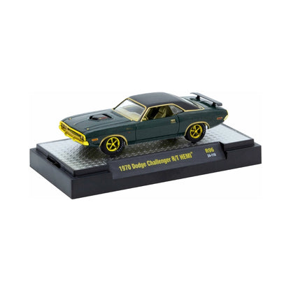 1970 Dodge Challenger R/T HEMI Dark Green Yellow Chrome Details Brass Interior Chase