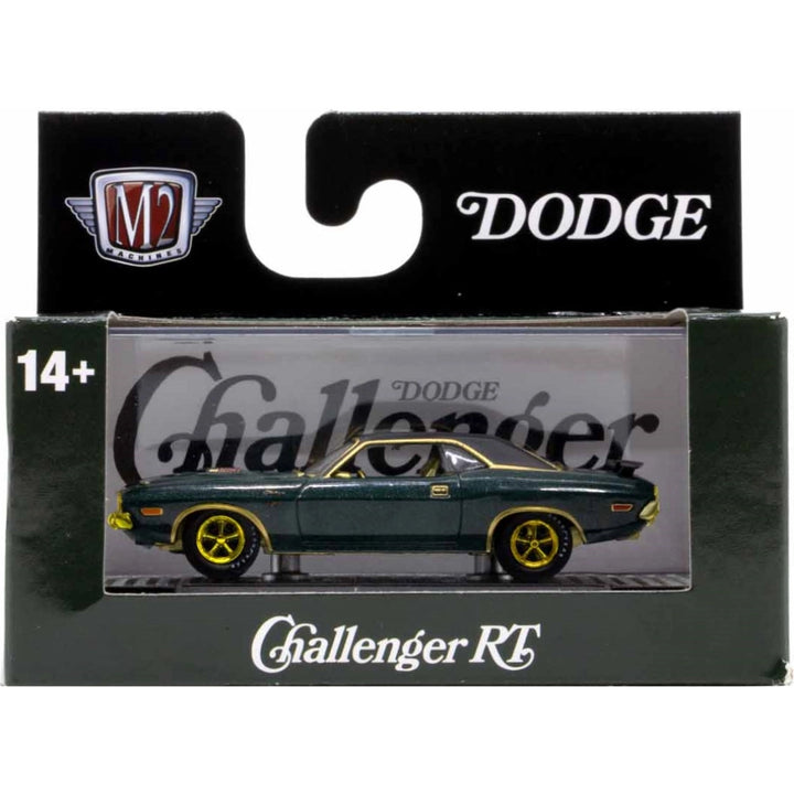 1970 Dodge Challenger R/T HEMI Dark Green Yellow Chrome Details Brass Interior Chase