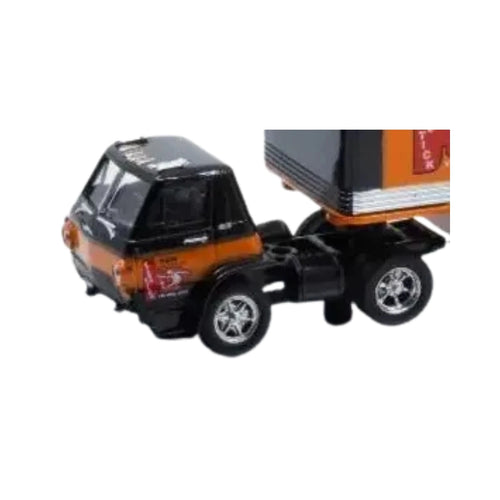 1970 Dodge L600 COE - Black/Orange (Silver Chrome Rims, Black Interior)
