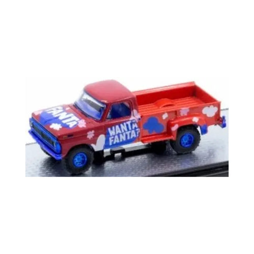 1970 Ford F-100 Custom 4X4 - Red Wanta Fanta Livery Chase (Blue Chrome Rims, Details & Interior)