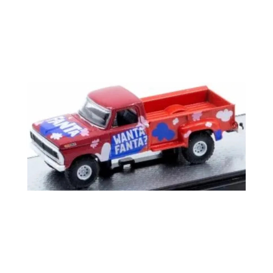 1970 Ford F-100 Custom 4X4 - Red Wanta Fanta Livery (White Rims & Details, Black Interior)