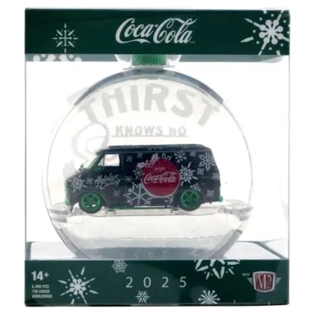 1971 Chevrolet Van - Black Holiday Ornament (Green Chrome Rims & Details)