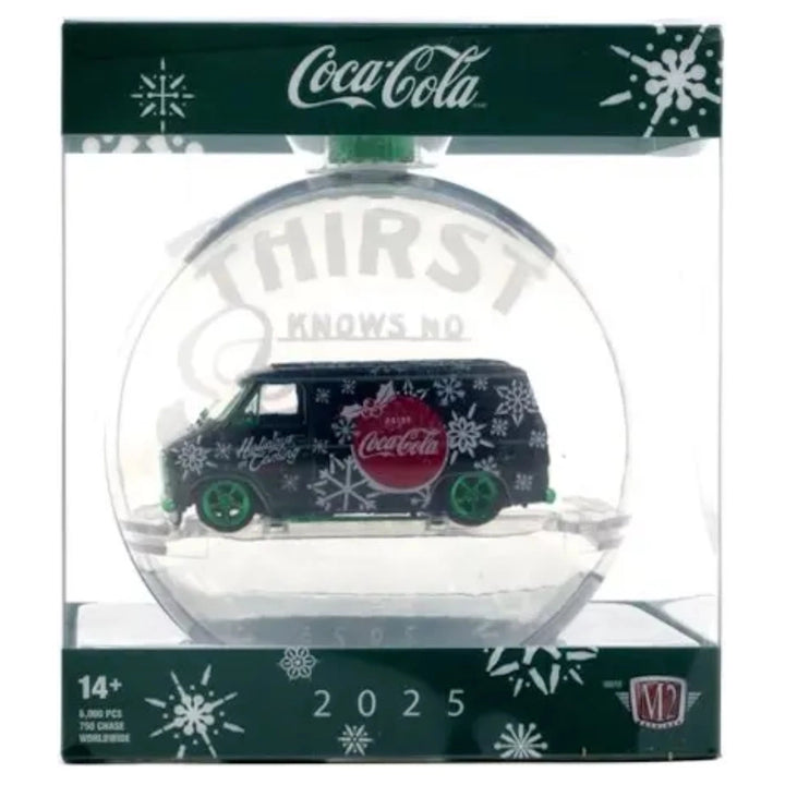 1971 Chevrolet Van - Black Holiday Ornament (Green Chrome Rims & Details)