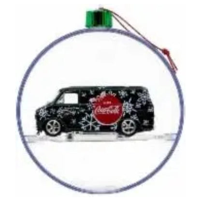 1971 Chevrolet Van - Black Holiday Ornament (Silver Chrome Rims & Details)