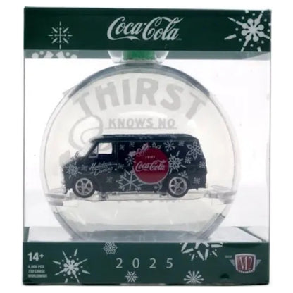 1971 Chevrolet Van - Black Holiday Ornament (Silver Chrome Rims & Details)