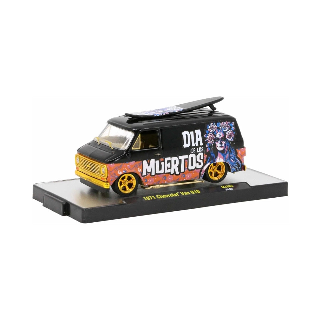 1971 Chevrolet Van G10 - Black Dia De Muertos (Gold Chrome Details)