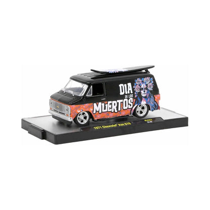 1971 Chevrolet Van G10 - Black Dia De Muertos (Silver Chrome Details)