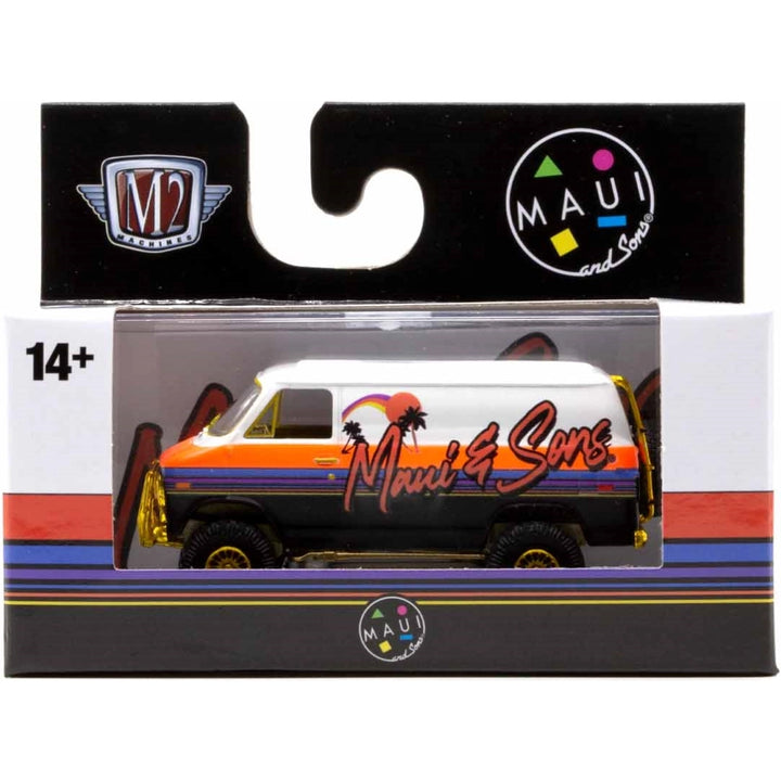 1971 Chevrolet Van G10 - Black/White/Orange Maui & Sons 4x4 (Gold Chrome Details, Copper Interior)