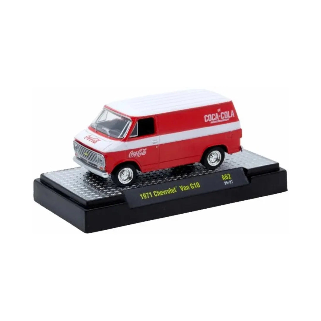 1971 Chevrolet Van G10 - Red/White Coca-Cola (Silver Chrome Rims & Details, Black Interior)