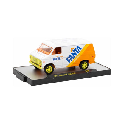 1971 Chevrolet Van G10 - White/Orange Fanta (Yellow Chrome Rims & Details)
