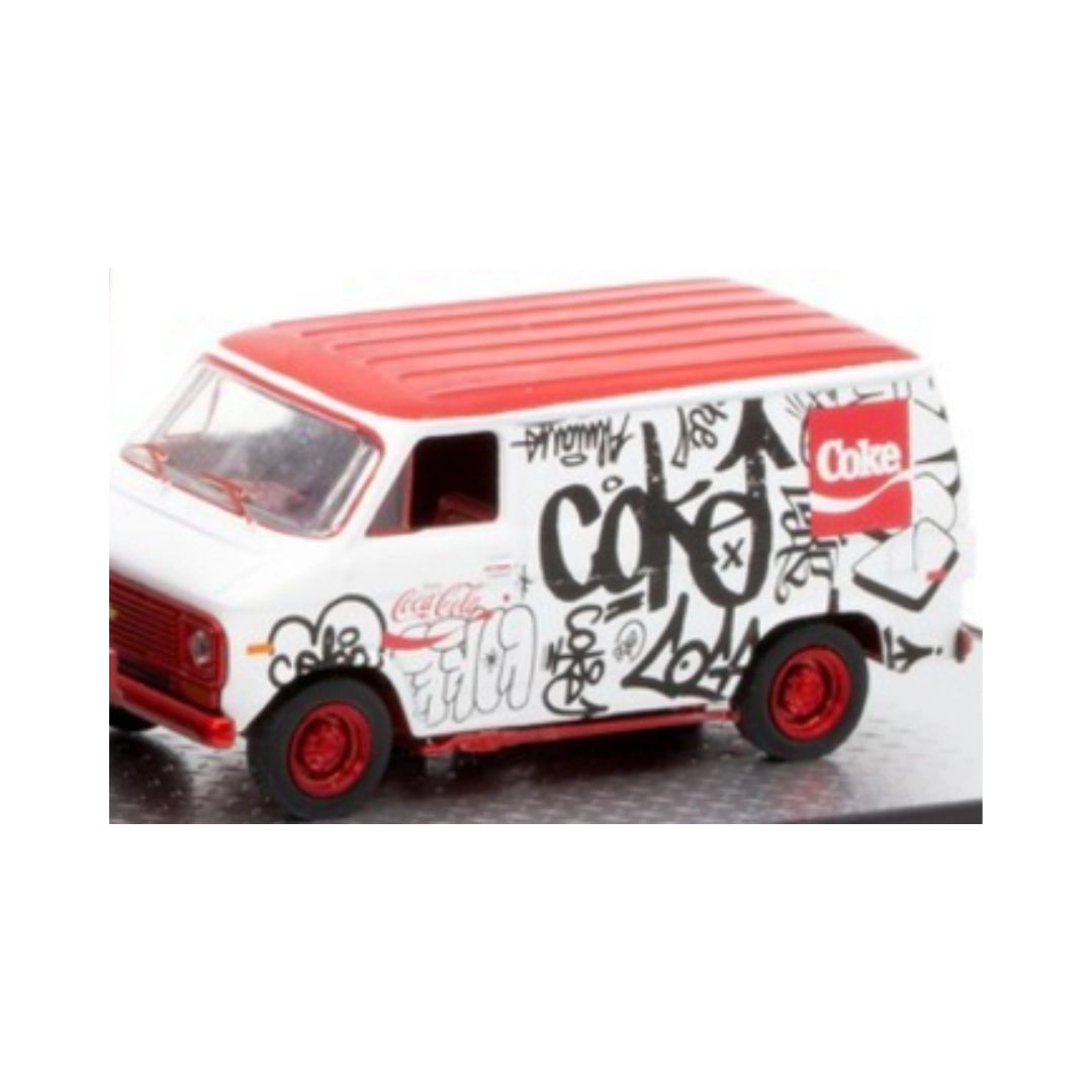 1971 Chevrolet Van G10 - White/Red Coca-Cola Graffiti (Red Chrome Rims & Details)