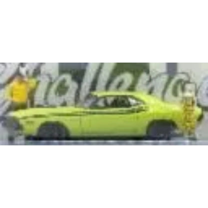 1971 Dodge Challenger R/T Green Black Rims