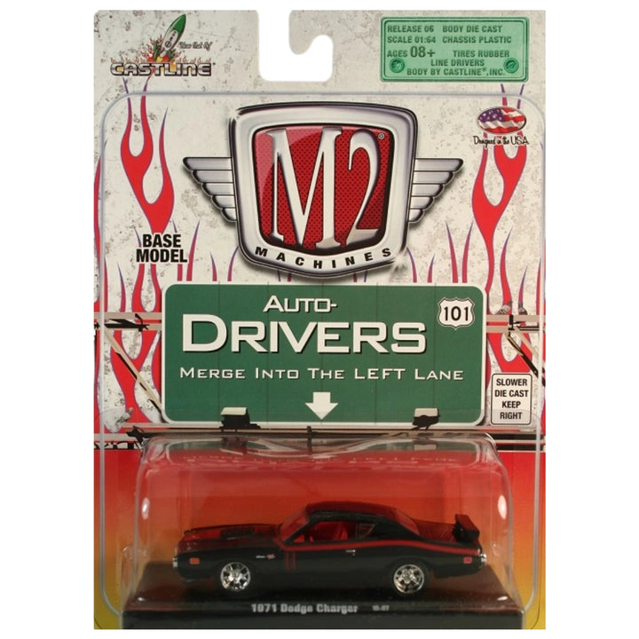 1971 Dodge Charger - Black/Red (Blister Card)