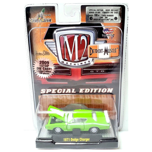 1971 Dodge Charger - Light Green/White (Detroit-Muscle Release S05 / 1Stop Diecast Exclusive / Exclusive / Limited Edition / Premium Range / Promotional / Super Chase)