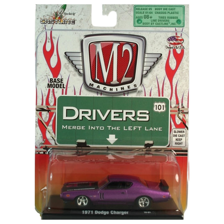 1971 Dodge Charger - Metallic Purple (Auto-Drivers) - Blister Card