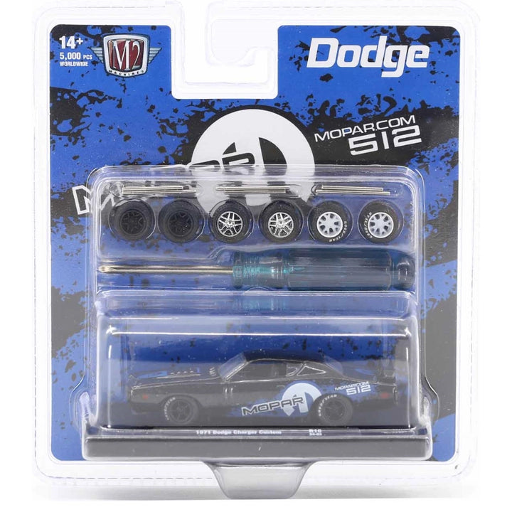 1971 Dodge Charger Custom - Black/Blue (Auto-Wheels Release 16 / O'Reilly Auto Parts Exclusive / Limited Edition)