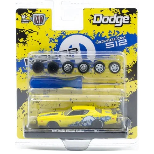 1971 Dodge Charger Custom - Yellow/Blue (Exclusive / Limited Edition / O'Reilly Auto Parts Exclusive / Auto-Wheels Release 21)