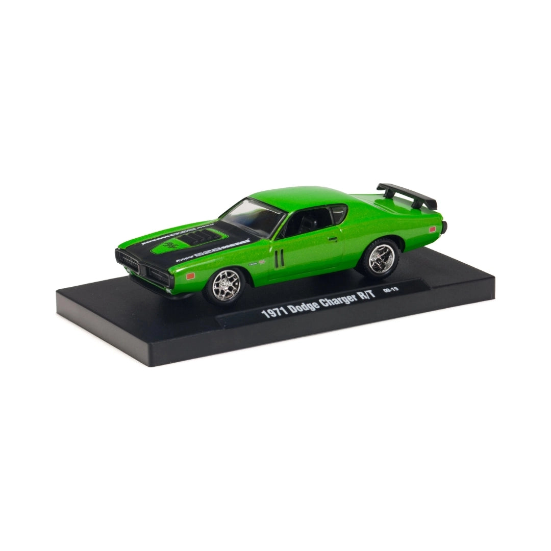 1971 Dodge Charger R/T - Bright Green/Black Hood (Auto-Drivers) - Box