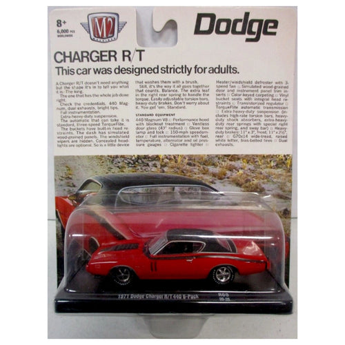 1971 Dodge Charger R/T 440 6-Pack - Red/Black (Auto-Drivers Release 69 / Limited Edition)