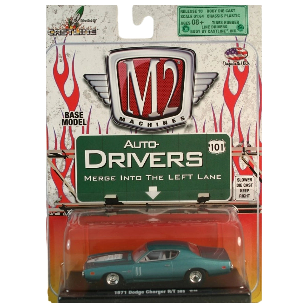 1971 Dodge Charger R/T 383 - Teal Blue (Blister Card)
