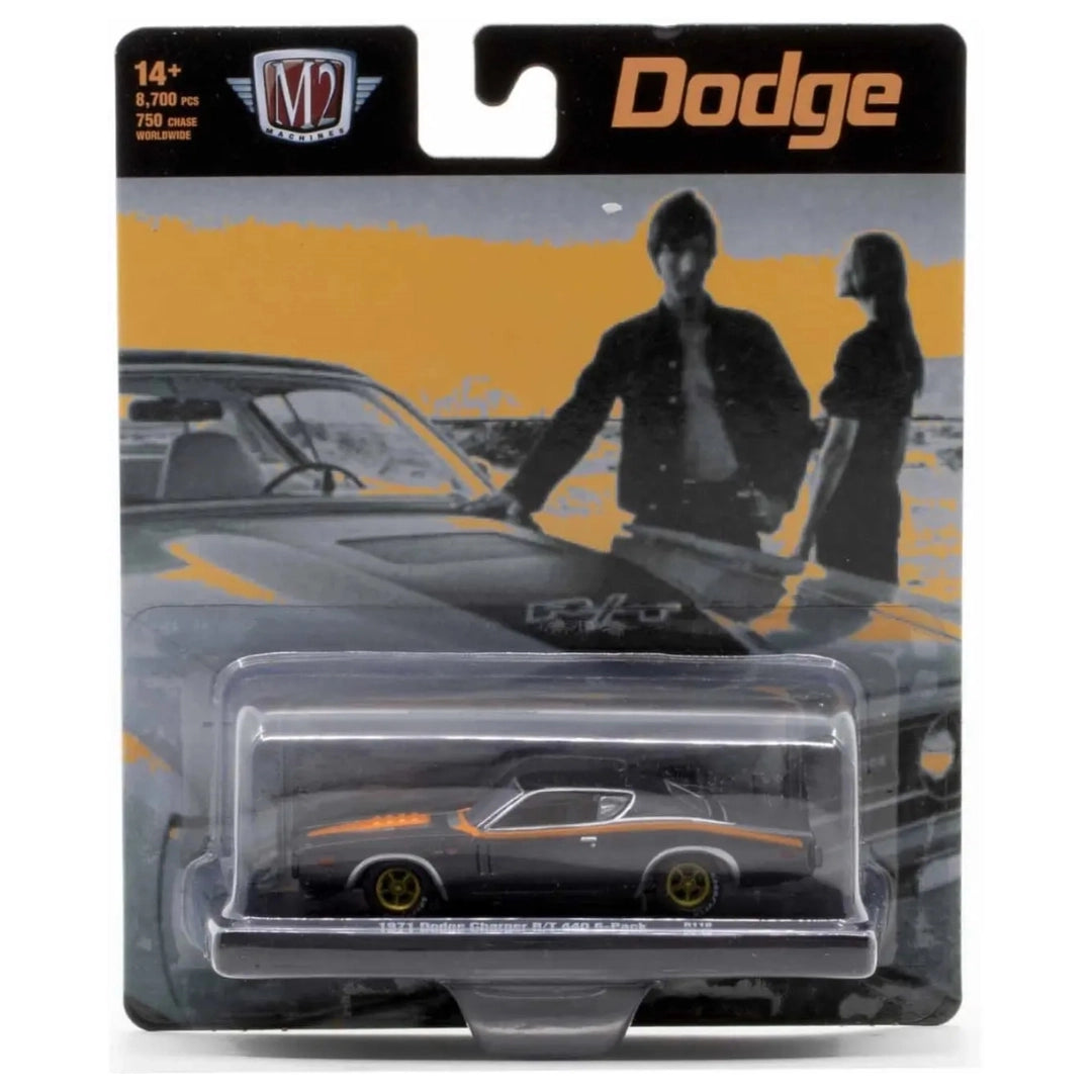 1971 Dodge Charger R/T 440 6-Pack - Gray/Black (Brass Rims / Black Details & Interior / Limited Edition)