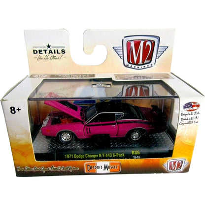 1971 Dodge Charger R/T 440 6-Pack - Pink/Black (Detroit-Muscle Release 35 / Limited Edition / Premium Range)