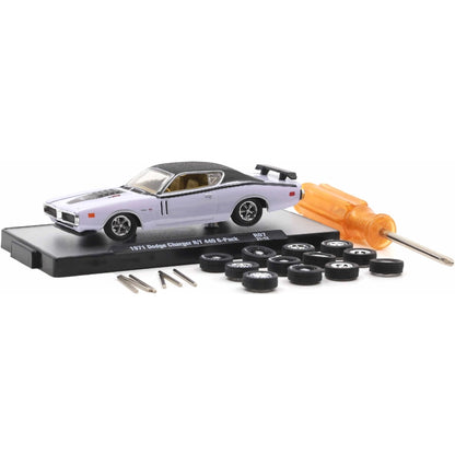1971 Dodge Charger R/T 440 6-Pack - White (Auto-Wheels Release 07 / O'Reilly Auto Parts Exclusive / Exclusive)