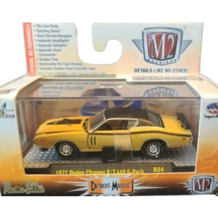 1971 Dodge Charger R/T 440 6-Pack - Yellow/Black (Detroit-Muscle Release 24 / Limited Edition / Premium Range)
