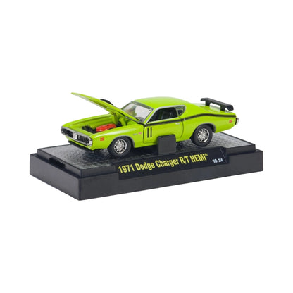 1971 Dodge Charger R/T HEMI - Lime Green/Black Stripe (Detroit-Muscle Premium Range) - Box