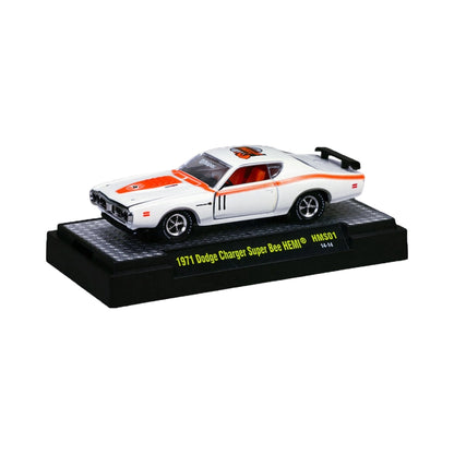 1971 Dodge Charger Super Bee HEMI - White/Orange (HEMI 50th Anniversary Release HMS01 / Walmart Exclusive / Exclusive / Limited Edition / Premium Range)