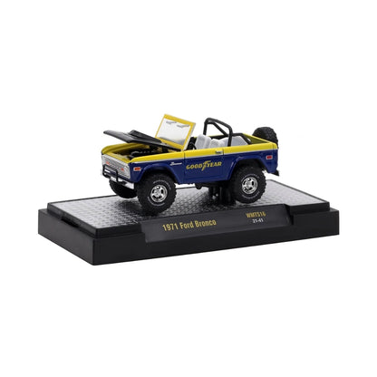 1971 Ford Bronco - Blue & Yellow (Goodyear livery, Silver details)