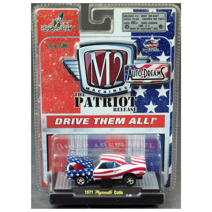 1971 Plymouth Cuda - Patriotic Stars & Stripes Livery - Clamshell Blister