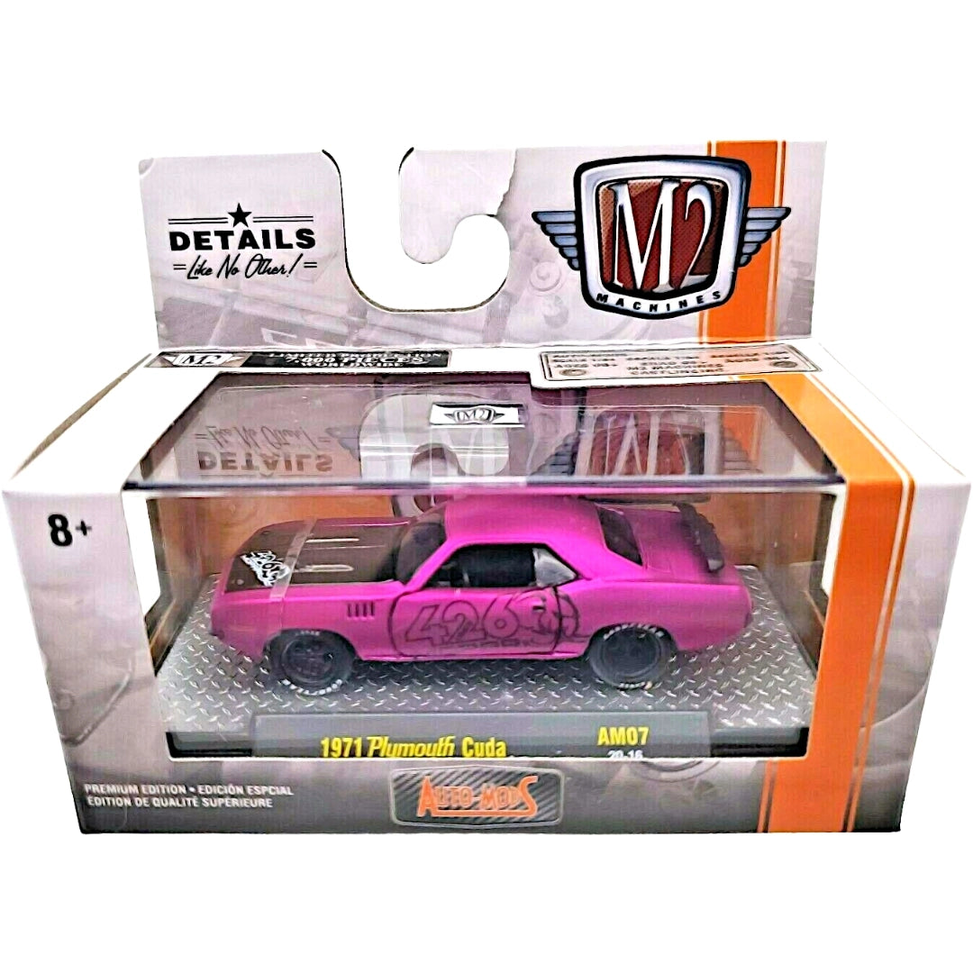 1971 Plymouth Cuda - Pink/Purple (426 Graphics, Black Rims)