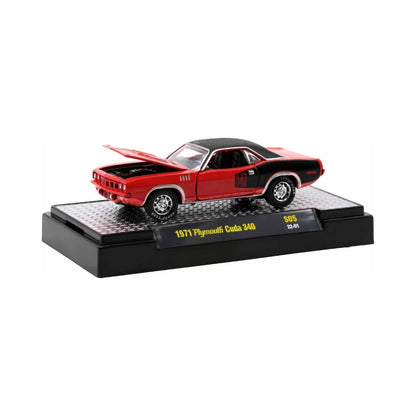 1971 Plymouth Cuda 340 - Red & Black (Chrome Rims)