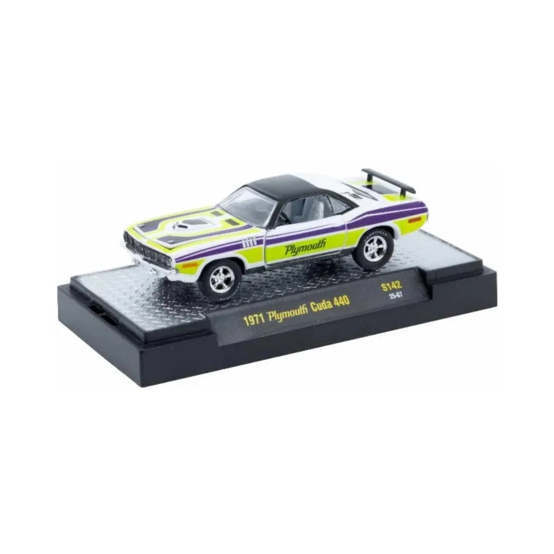 1971 Plymouth Cuda 440 – White (Yellow & Purple Racing Livery)