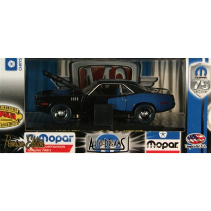 1971 Plymouth Cuda HEMI - Black & Blue (Blue Engine, Blue Interior) - Box
