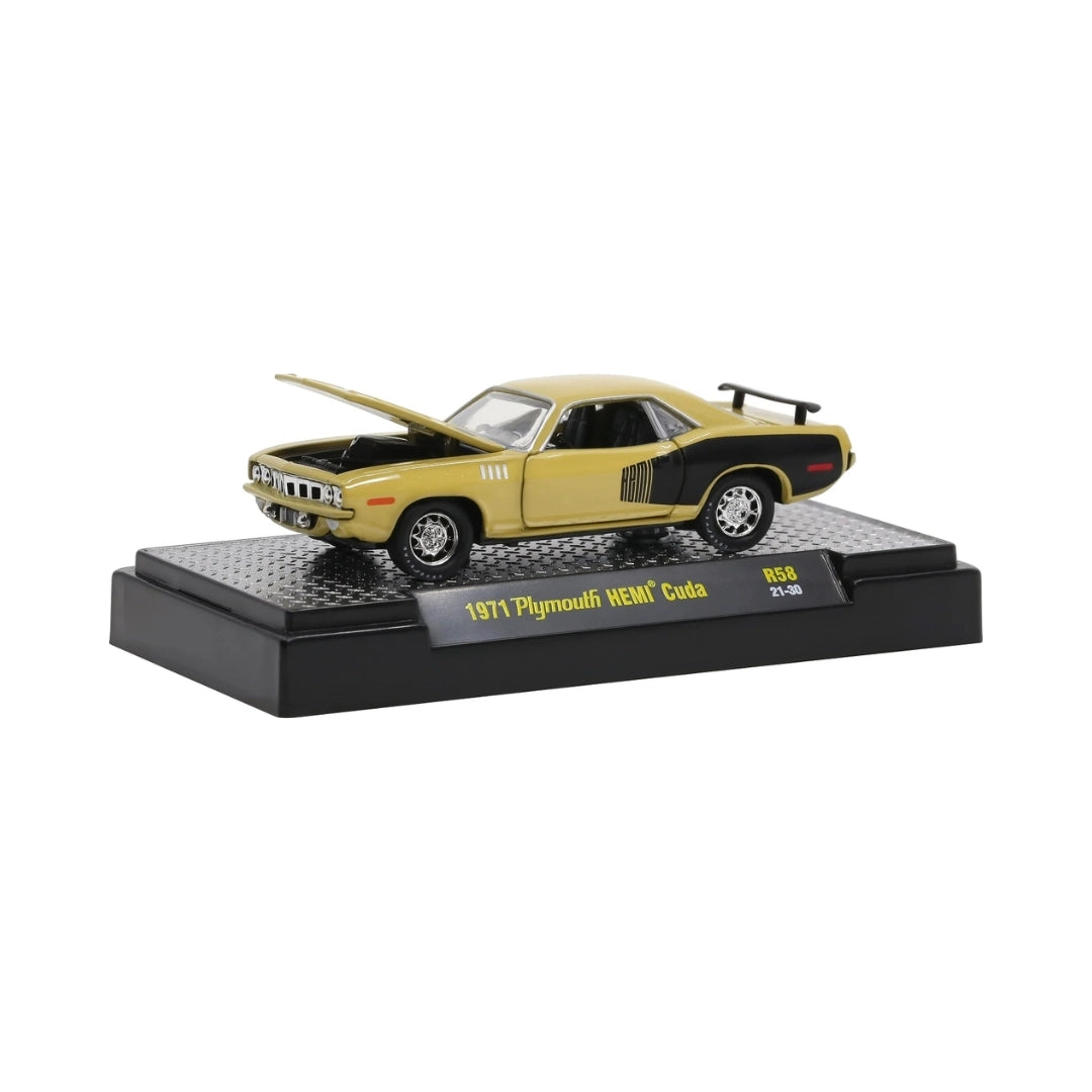 1971 Plymouth HEMI Cuda - Beige & Black (Chrome Rims)