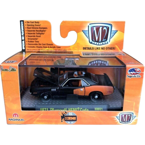 1971 Plymouth HEMI Cuda - Black & Orange (Black Rims) - Box