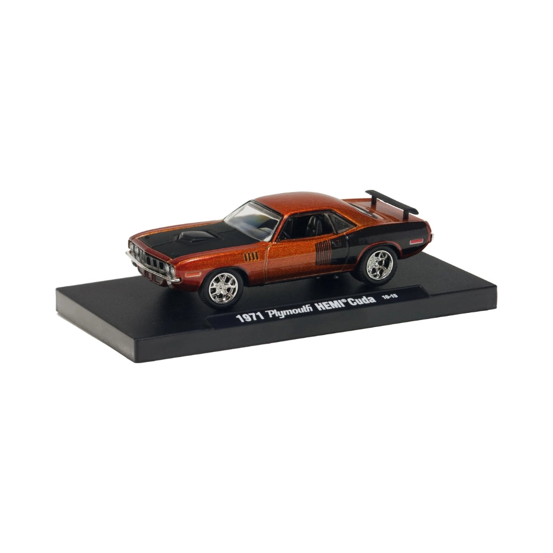 1971 Plymouth HEMI Cuda - Burnt Orange Metallic with Black Side Panel - Box
